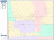 Rancho Cucamonga Wall Map Color Cast Style